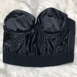 Wonder Bra corset black strapless bra 36c